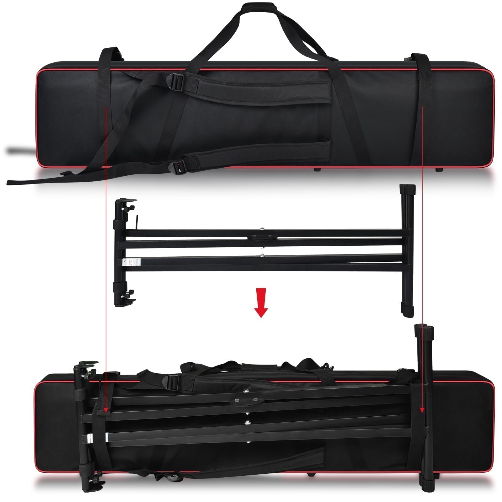 [Nur Tasche] Klaviertastatur-Hülle, kompatibel mit Yamaha P71/P45P/143B 88 Tasten gewichtete schlanke Digitalpianos, Reise-Tragetasche für elektrische, mechanische Tastaturständer, für Aktivitäten im