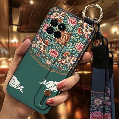 Phone Case Compatible with Huawei Nova14 Lite/Vitality Edition, Wrist Strap Design Waterproof Chinese style Durable Back Cover R