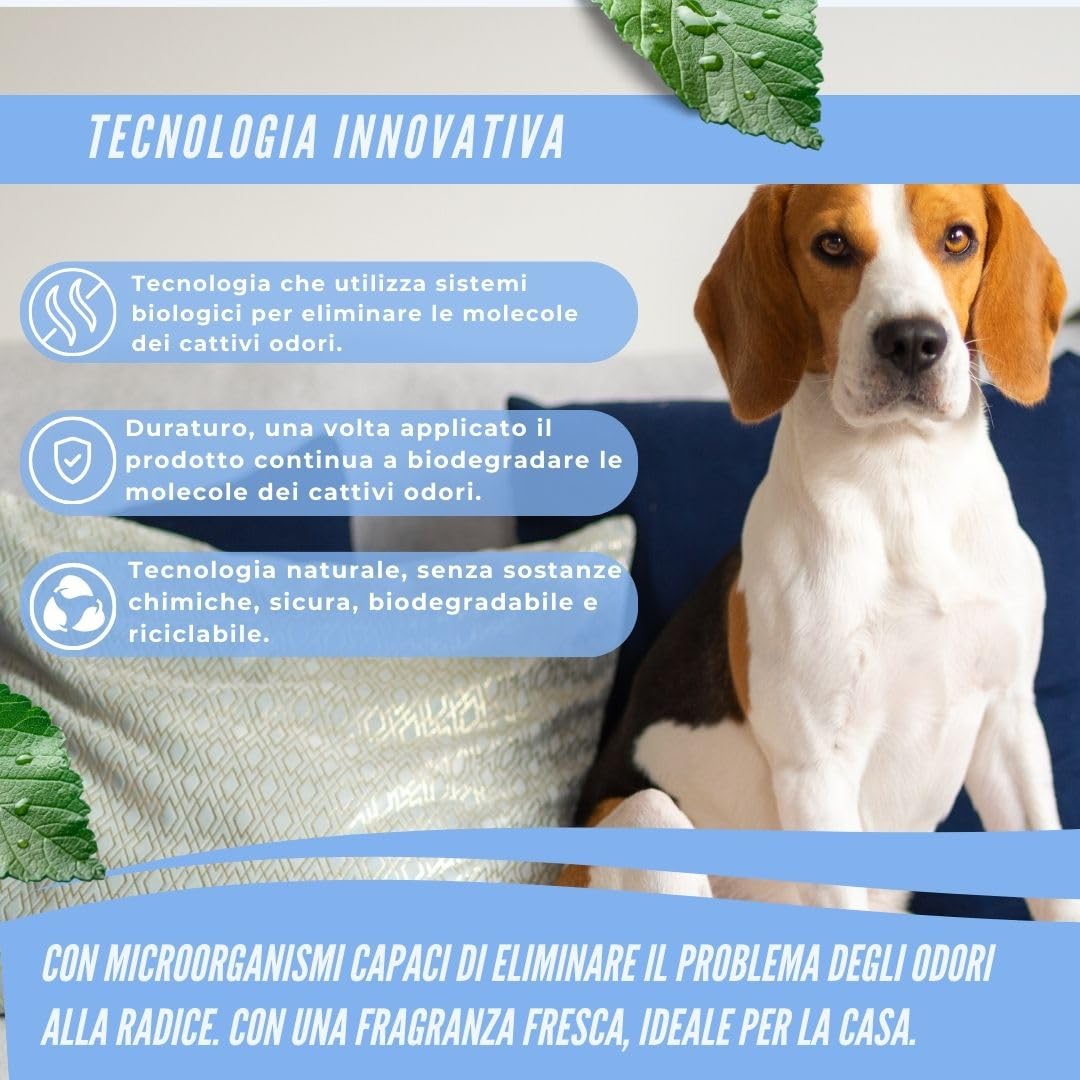 Eliminatore di odori per animali domestici istantaneo BIOLORMX 500ml | Neutralizzatore enzimatico di odori per cani e gatti | Anti-odori per cani e gatti | Rimuovi odori microbiologico per animali dom