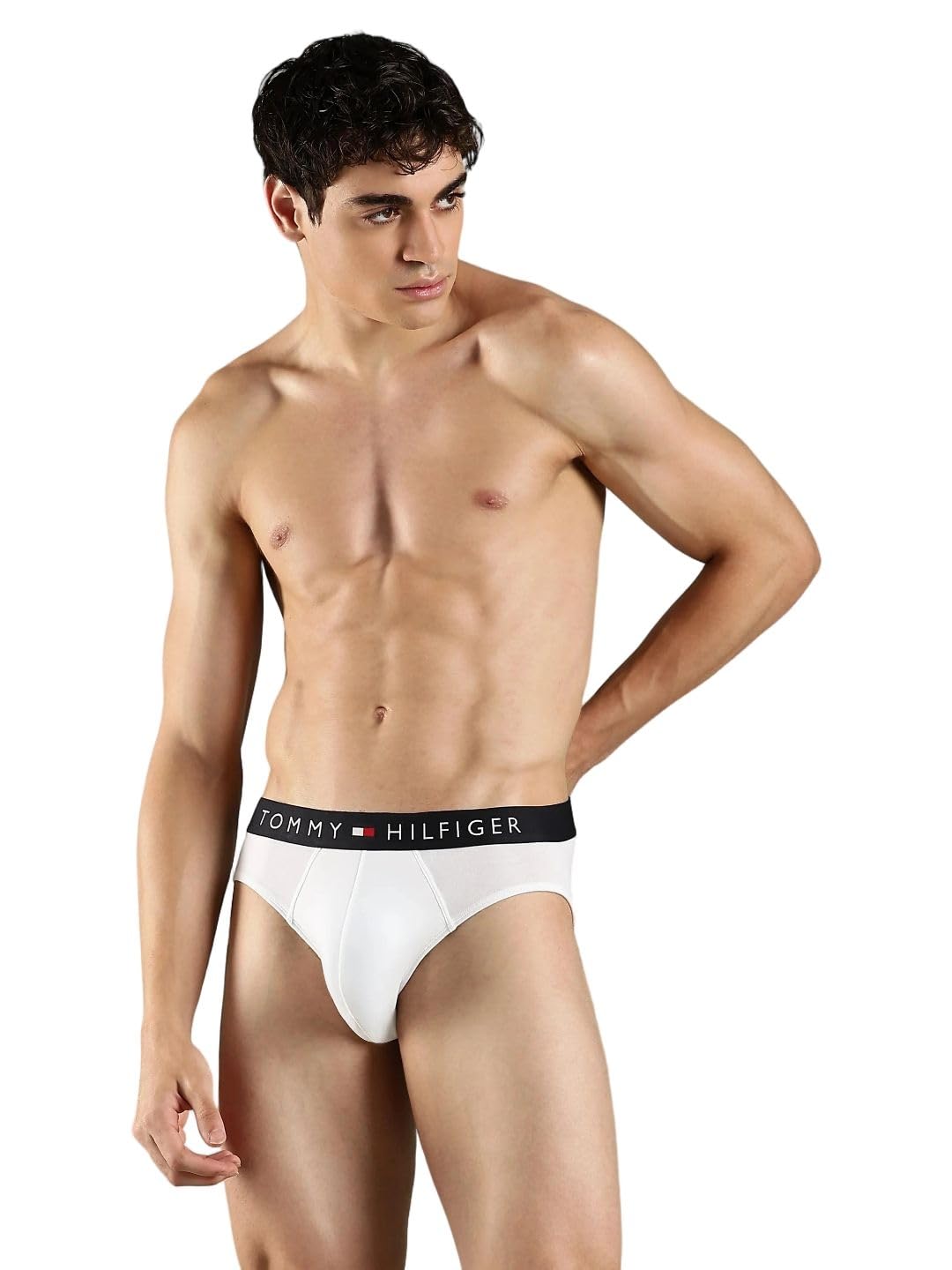 White Solid Low Rise Brief-image-44