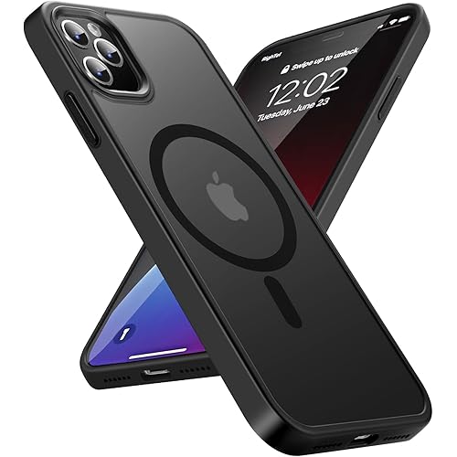 Yriklso Strong Magnetic Case for iPhone 11 Pro Max [Compatibilty with MagSafe] Protective Shockproof Cover Phone Case for iPhone 11 Pro Max 6.5" Matte Black