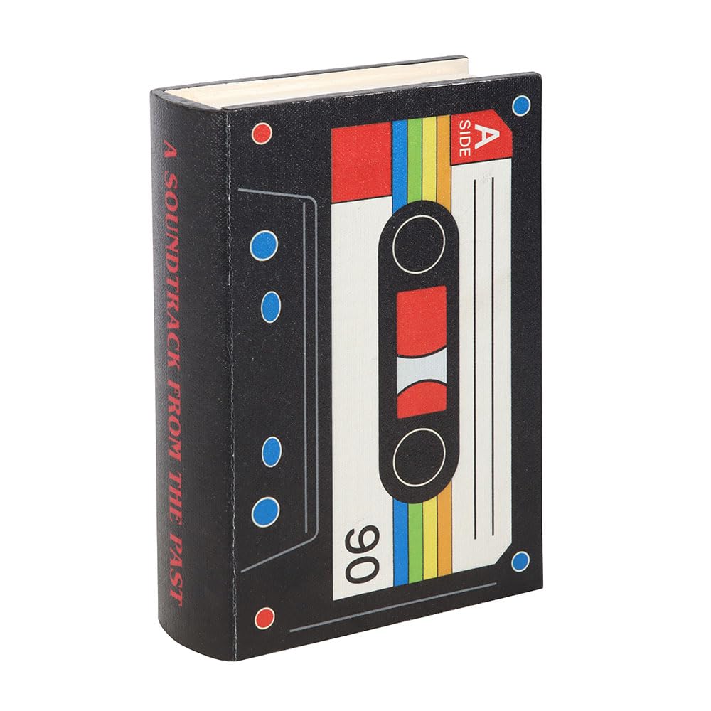 Something Different Wholesale Retro Cassette Tape Storage Box | 80s Style Organiser | Decorative Box for Desk or Trinkets | Soundtrack for the Strange | Gift for Music Fans