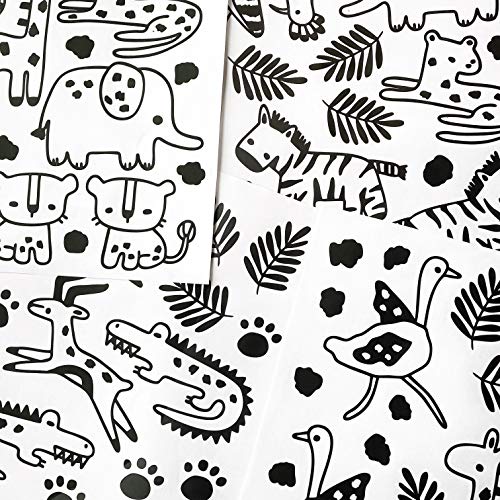 Vinilos Decorativos Safari Animales Selva 68 Piezas Negro miniatura 6