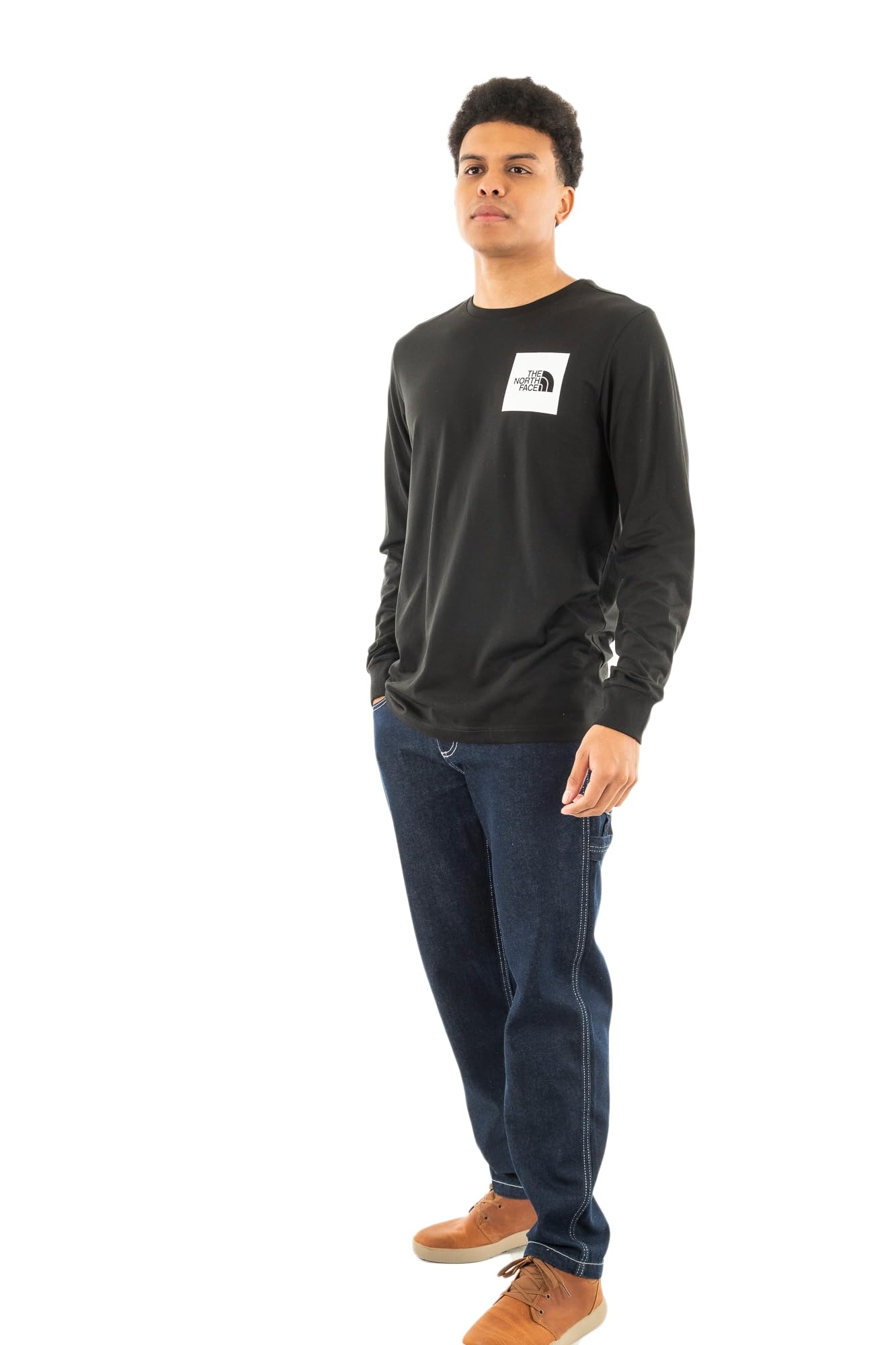 The North Face Men's L/S Fine T-Shirt, TNF Black, XS