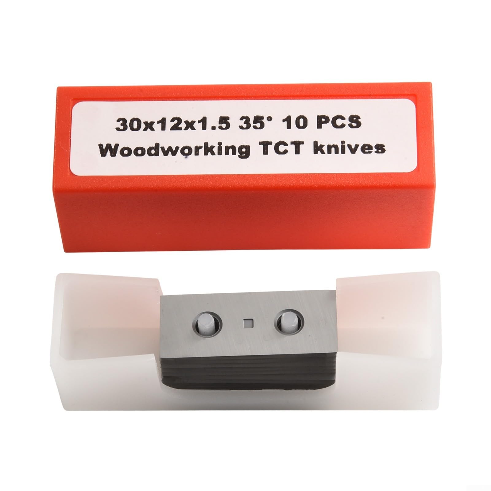 Lot de 10 inserts carrés indexables en carbure de tungstène 30 x 12 x 1,5 mm 35° pour tour à bois, outil de tournage réversible, 2 bords de coupe
