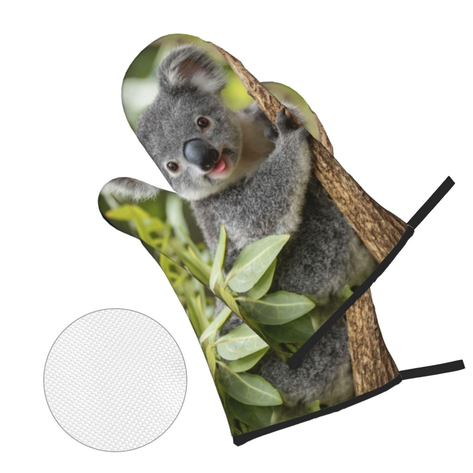 guanti bbq Animale Bianco Grigio guanti forno,resistenti al calore, antiscivolo, spessa e sicura Cucina al barbecue