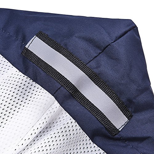 Cucudy 5XL Reflective Pet Dog capa de chuva capa de chuva impermeável com trela buraco para cães méd