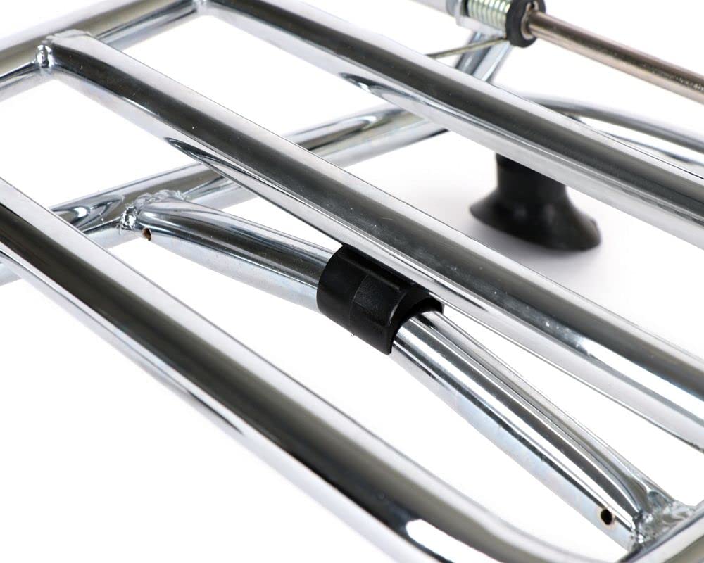 MOTONOSTRA Gepäckträger chrom klappbar vorne kompatibel Vespa GT GTL GTV GTS GTS Super GT60 HPE Supertech