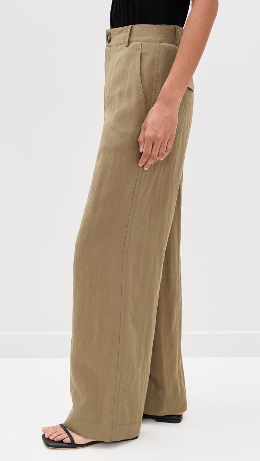 Vince Women's Mid Rise Relaxed Wide Leg Pants - Image 4
