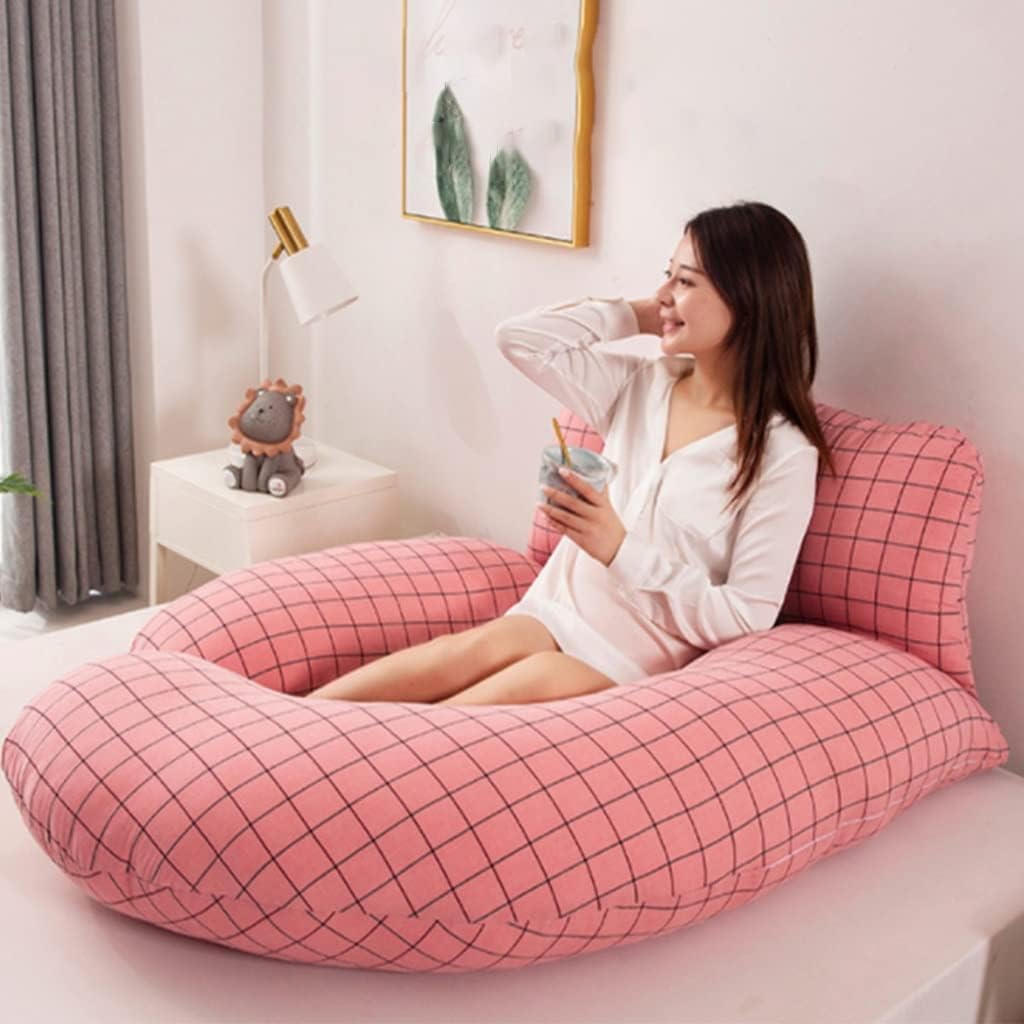 Pregnancy Pillow Cotton U-Shaped Maternity Pillow Removable and Easy to Wash Multi-Functional Breastfeeding Pillow Tummy Neck Pillow (Color : A5, Size : 180x80cm)