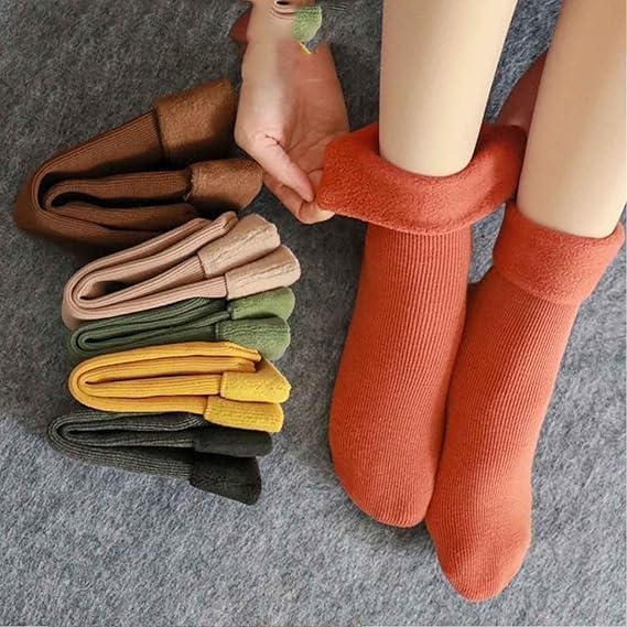 10PCS Fleececozy - Ultra Soft Velvet Slim Thermal Socks, Winter Stockings for Women, Thermal Socks for Women Cold Weather (US, Alpha, One Size, Regular, Regular, 10PCS)