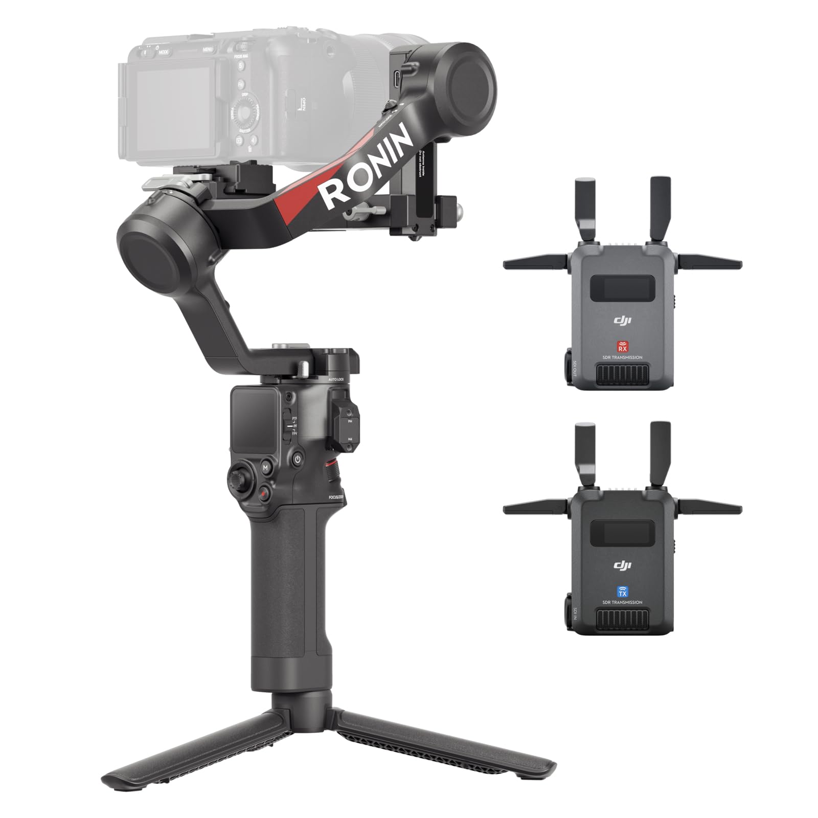 DJI RS 4, 3-Axis Gimbal Stabilizer for DSLR and Mirrorless Cameras Canon/Sony/Panasonic/Nikon/Fujifilm, 2nd-Gen Native Vertical Shooting, 2-Mode Switch Joystick, Teflon Axis Arms, SDR Transmission