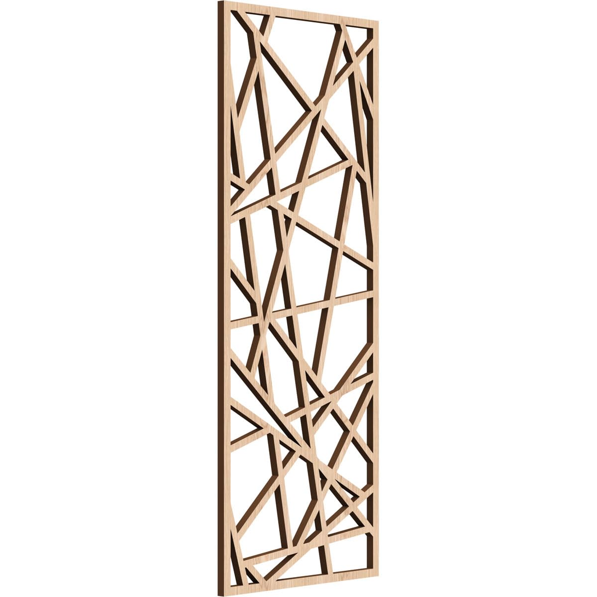 Conway Decorative Pierced Fretwork Wood Wall Panels, 9 3/8"W x 24 3/8"H x 1/4"T, Red Oak