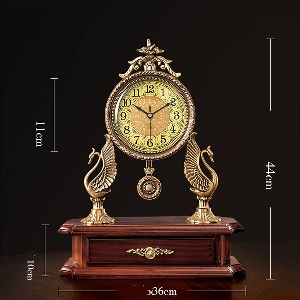 Desktop Clock Nordic Table Clock Pendulum Antique Wooden Table Watch Creative Living Room Desktop Clock Home Decor