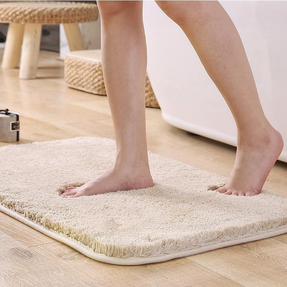 Brijvila Super Soft Microfiber Bath Mat Super Water Absorbent Anti Skid Door Mats Non Slip Bathroom Mat Door Rug Floor Mat for Home Bedroom Kitchen Shower Rugs (60 x 40 Cm, Beige) (B0DBF4WDL2) Amazon Price History, Amazon Price Tracker