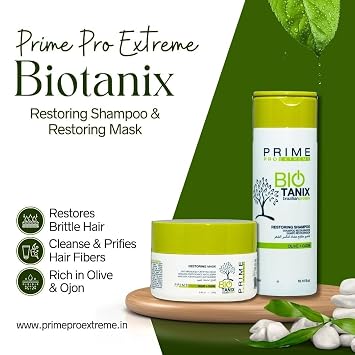 PRIME PRO EXTREME BIO TANIX Brazilian Protein Home Care Restoring Shampoo For Chemically Treated Hair Olive + Ojon Hair Shampoo For Women/Men (Shampoo)