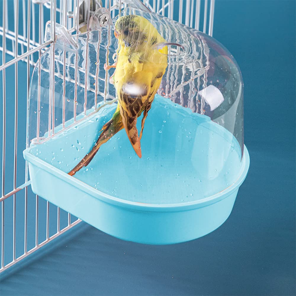 Baignoire pour Oiseaux Cage, Baignoire Bird avec Crochets, Baignoire pour Oiseaux Cage, Baignoire Suspendue Fournitures de Cage à Oiseaux avec Crochets