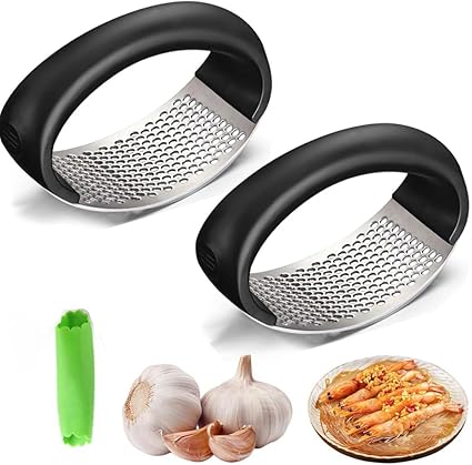 2026 Upgraded Stainless Steel Garlic Crusher - Garlic Crusher, Home Kitchen Utensils Portable Manual Garlic Crusher, Home & Kitchen Garlic Press (2 pcs)