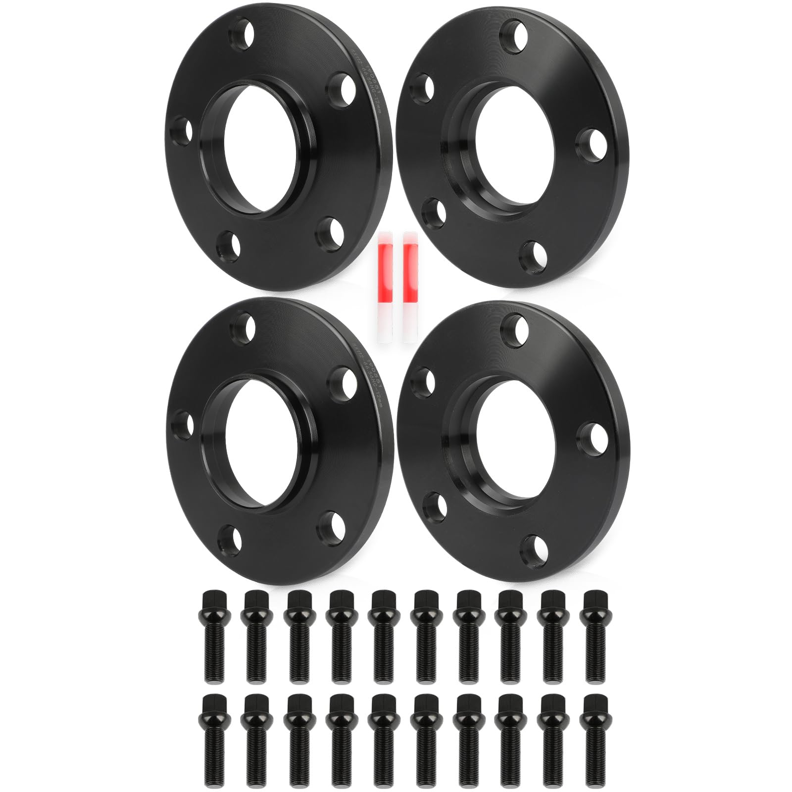 Photo 1 of ECCPP 4 PCS 12mm 5x112 to 5x112 Wheel Spacers 14x1.25 Bolts (40mm Shank Ball Seat Type) Studs Fits for BMW i3 2014-2021| for BMW i3s 2018-2022| for BMW i8 2014-2020| for BMW iX 2022-2023