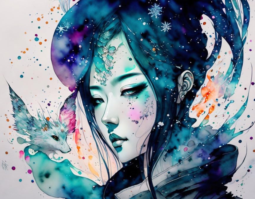 Affiches sur toile grand format aquarelle abstraite poster deco murale 58x90