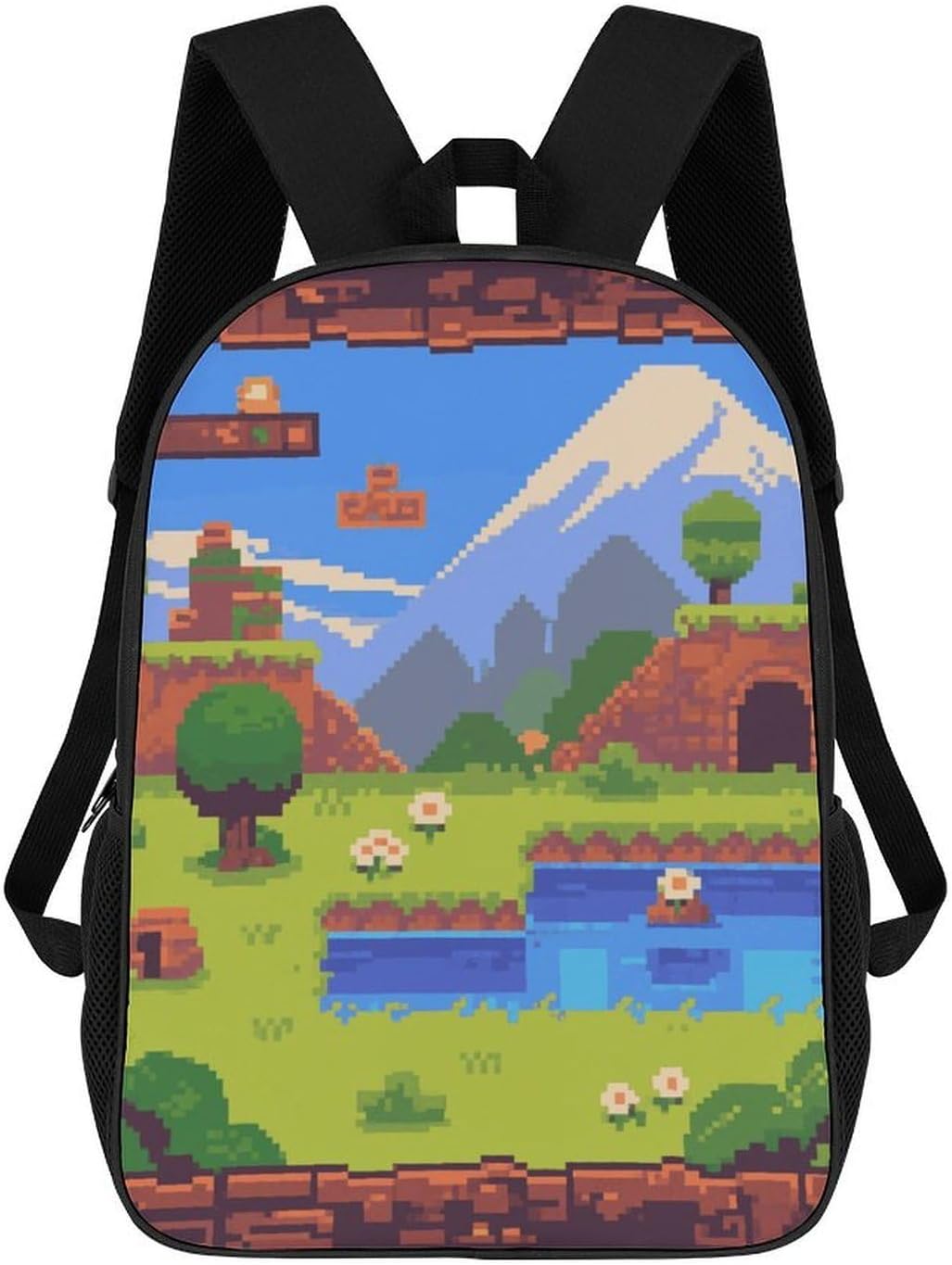 Pixel Retro Game 17 Inch Laptop Backpack Travel Bag