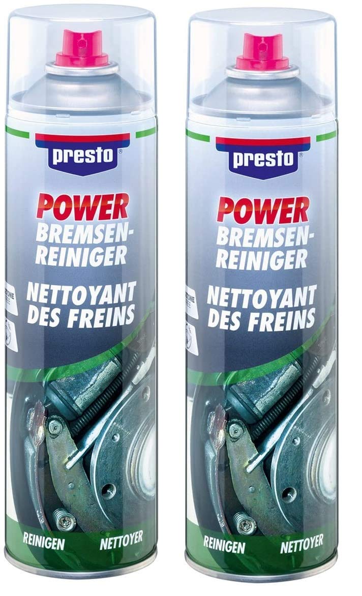 Presto Power Lot de 2 nettoyants pour freins - 500 ml | Économiseur d'espace | Garage ou Atelier