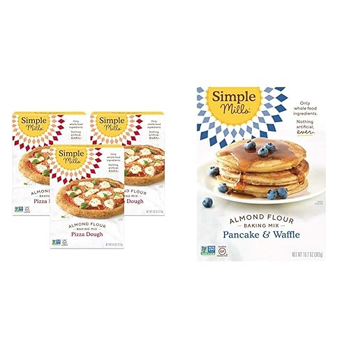 Simple Mills harina de almendra, mezcla de masa de pizza de coliflor, sin gluten, fabricado con alimentos enteros, mezcla de 3 unidades y harina de