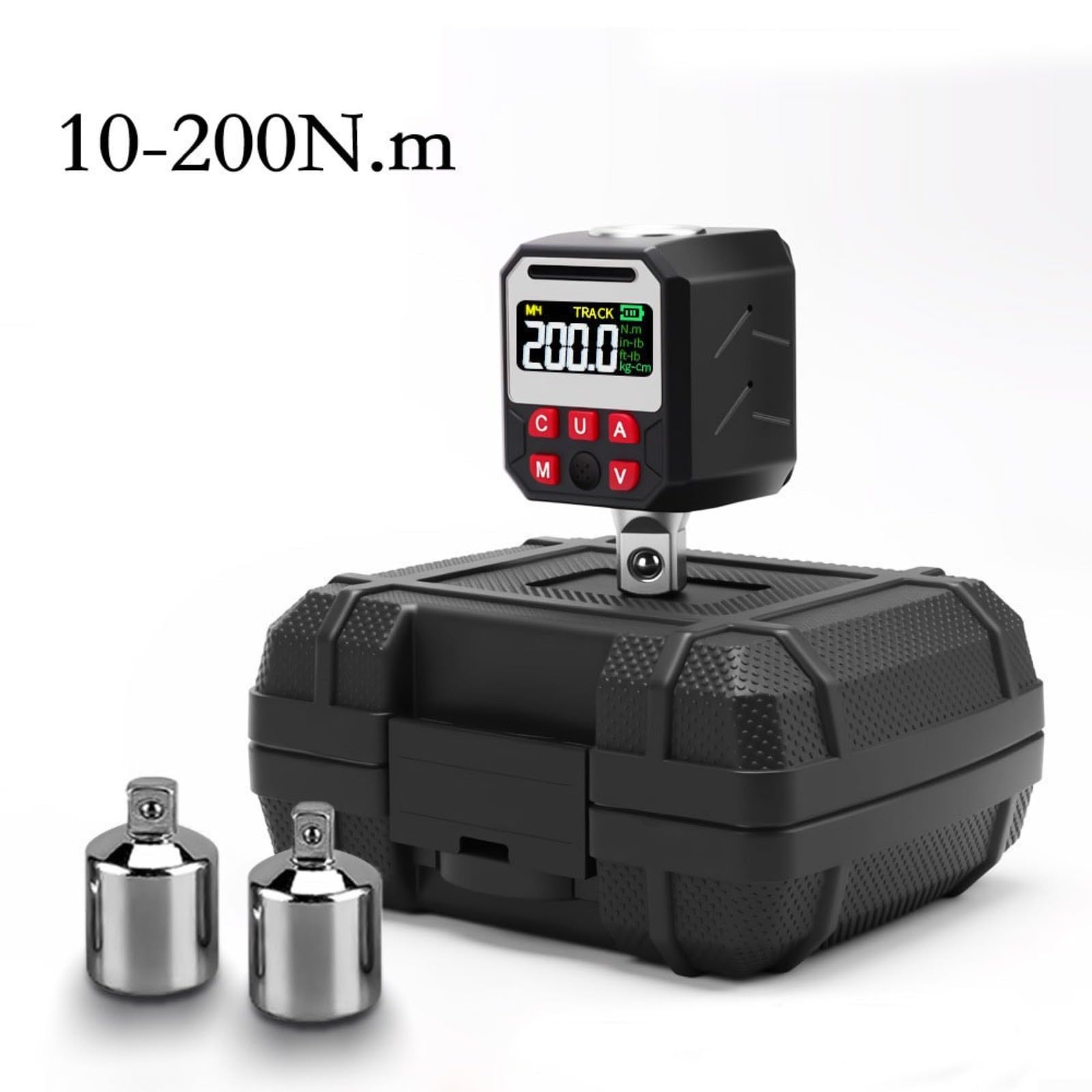 Adattatore per chiave dinamometrica digitale da 1/2 pollici con display intelligente e modalità preimpostate per misurazione della torsione 17-340 Nm, compatibile con uso automobilistico e