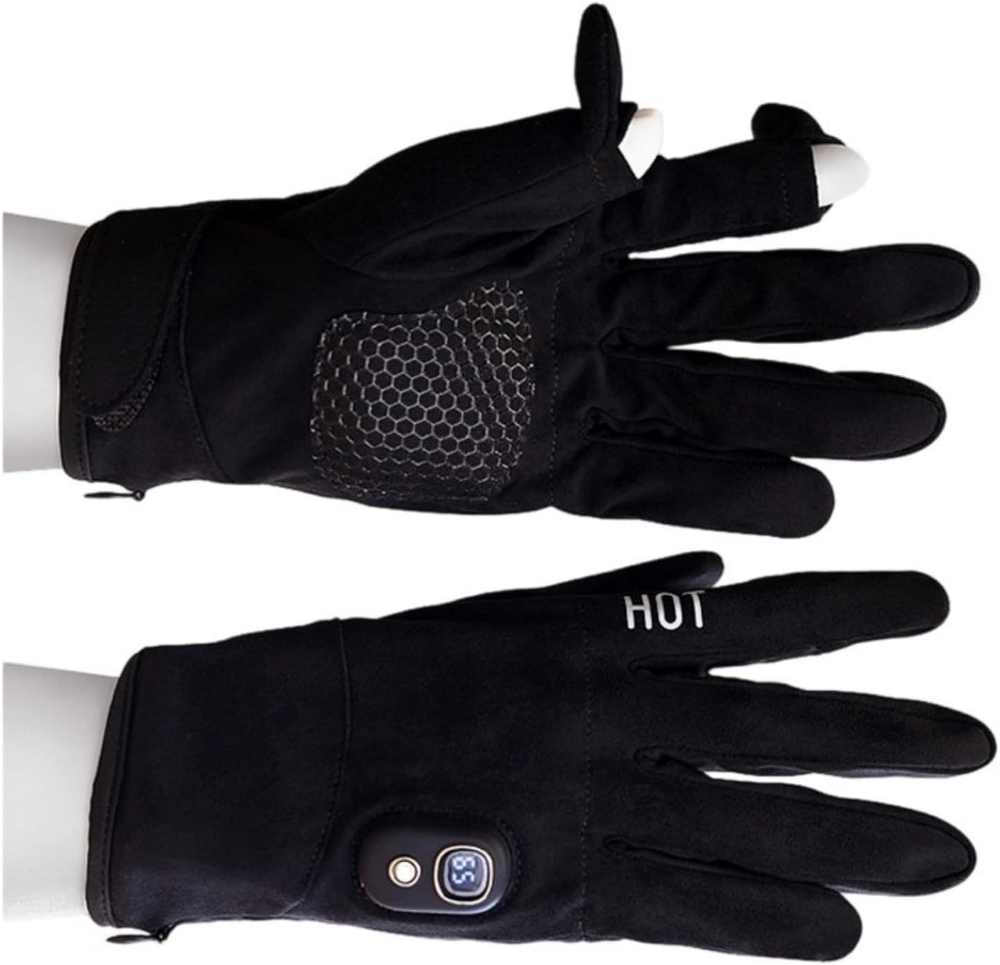 Thermals Touchscreens Gloves with 5 Levels Heating Rechargeable Winter Windproof for Snowboarding Hiking Heated Touchscreens