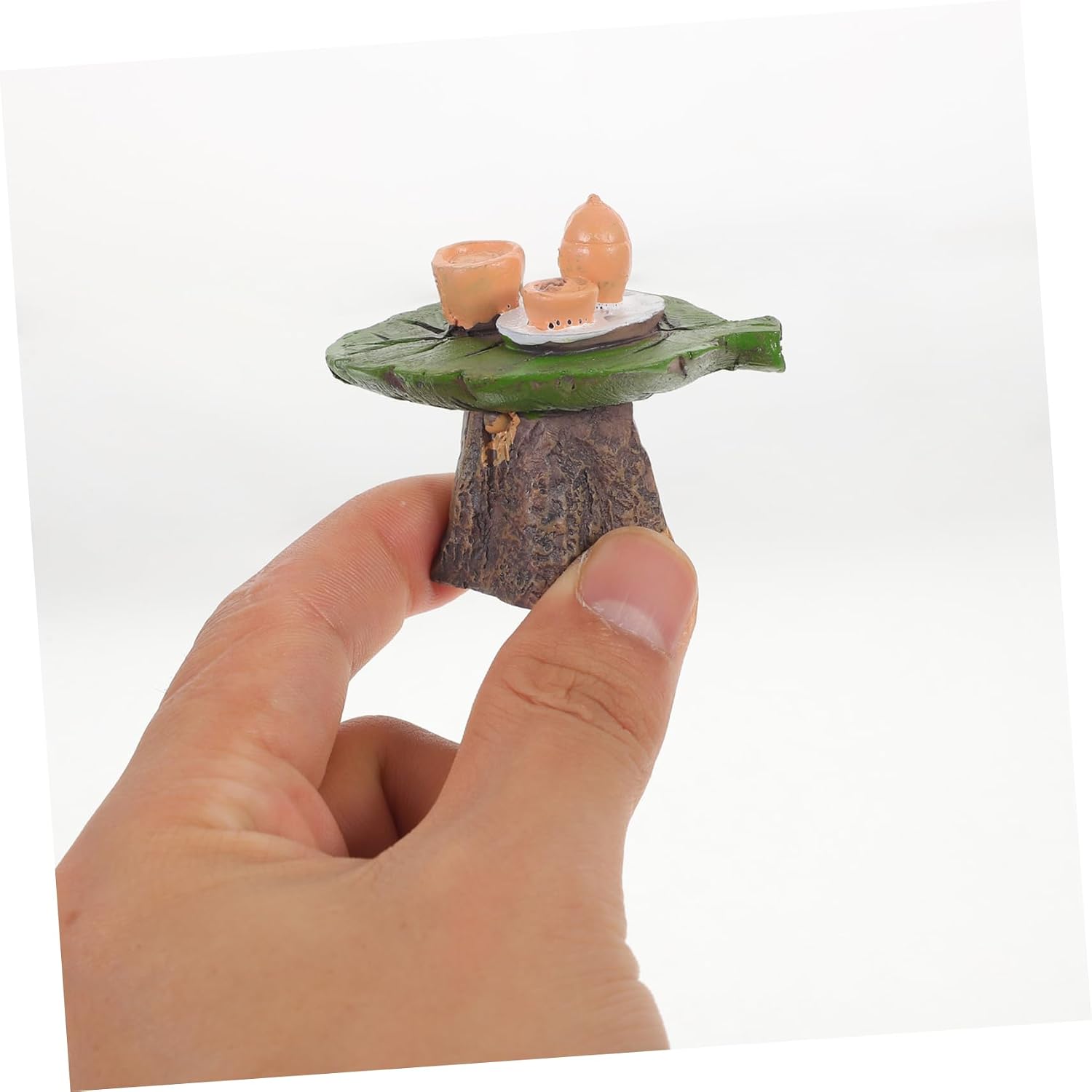 Mini Tea Table Decoration Resin Miniature Ornament for Micro Landscaping