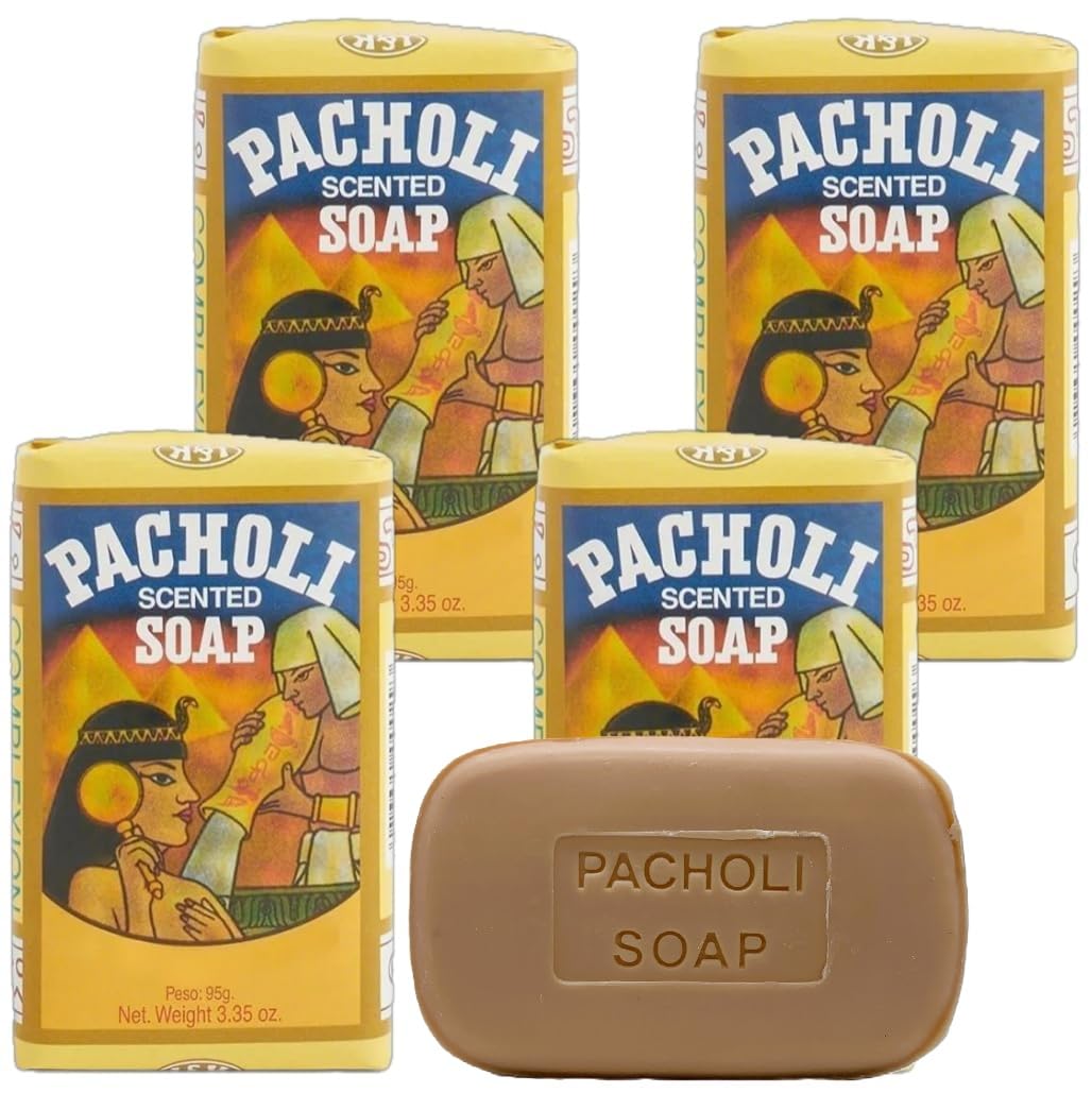 Lanman & Kemp Patchouli Soap Bar, Pacholi Soap 3.35 Oz (Pack of 4)