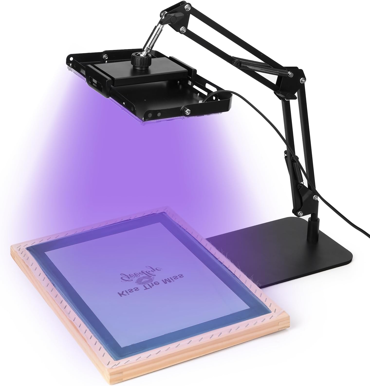 Caydo 50W LED UV Screen Printing Light, Exposure Unit for Screen Printing with Base and Retractable and Adjustable Stand for Screen Printing and Cyanotypes