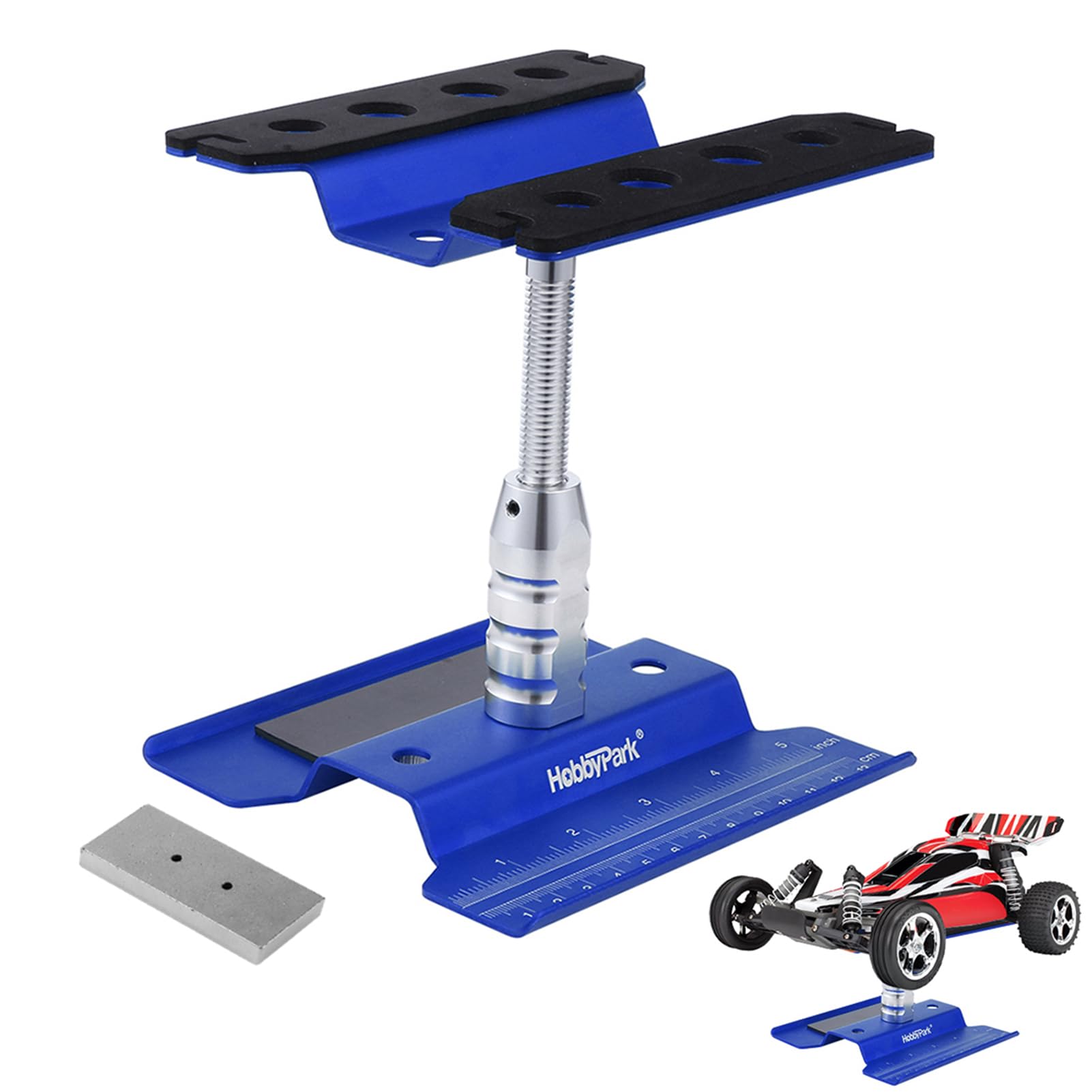 Hobbypark Aluminum RC Car Work Stand with Weight Station Repair Tools for 1/12 1/10 1/8 Crawler Truck Buggy Traxxas TRX4 Redcat Axial RC4WD HPI Losi