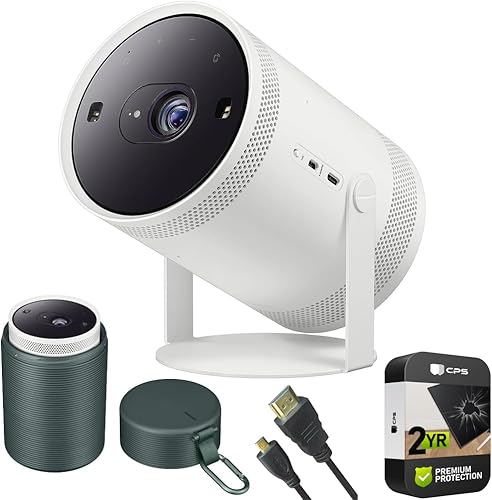 Samsung SP-LFF3CLAXXZA El proyector Freestyle de 2ª generación con concentrador para juegos incluye la funda de transporte para proyector Freestyle