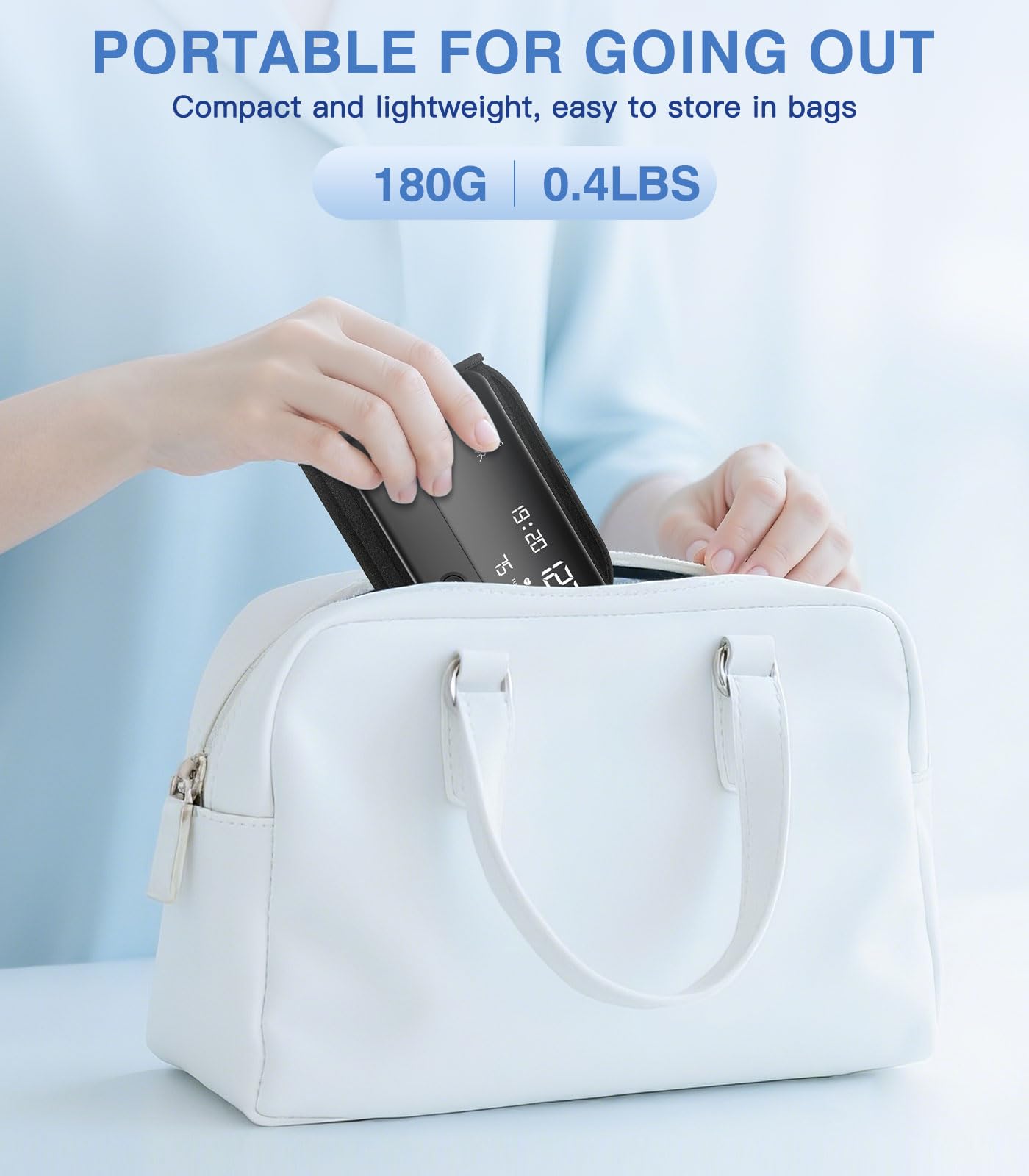 Upper Arm Blood Pressure Monitor, Rechargeable Blood Pressure Machine, Blood Pressure Monitors for Home Use, Portable One-Piece Design, Adjustable Wide Range Arm 10.6"-16.5", Large Display