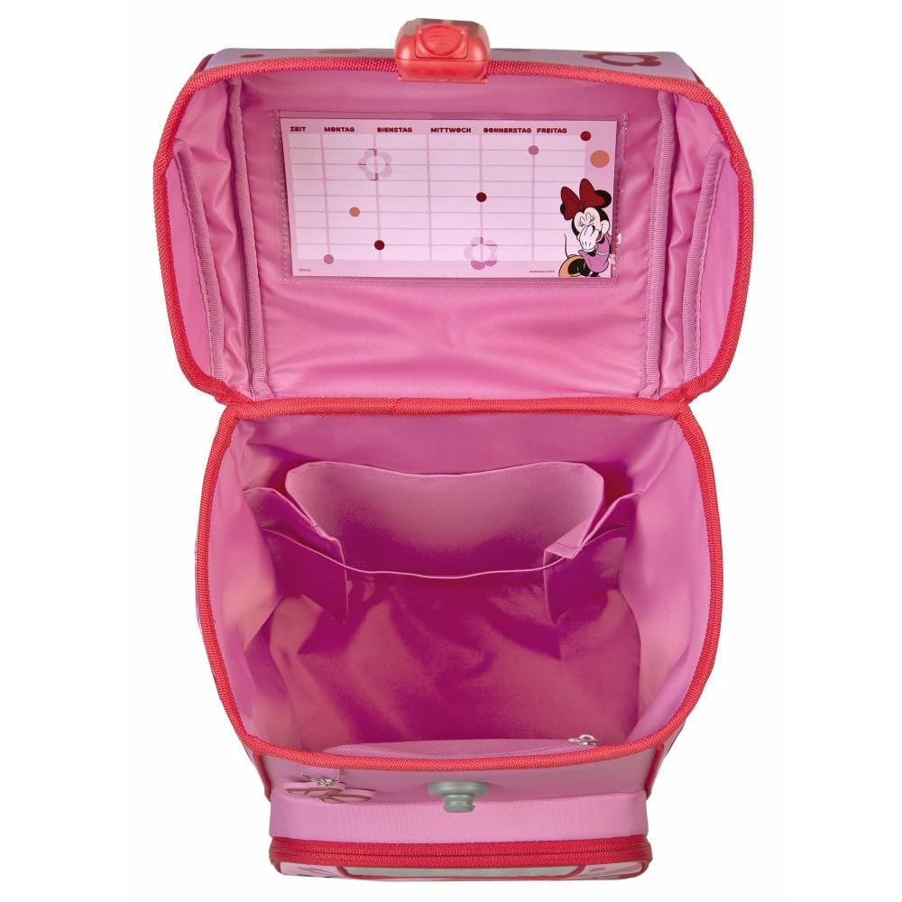 Scooli Schulranzen 1.Klasse Mädchen EasyStart Schulranzen-Set geeignet für Minnie Mouse-Fans (11tlg. mit Sporttasche, Brotdose, Trinkflasche, passend Stifteköcher, Platzdeckchen, Schultüte)