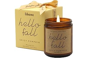 Fall Decorations Pumpkin Spice Scented Candles