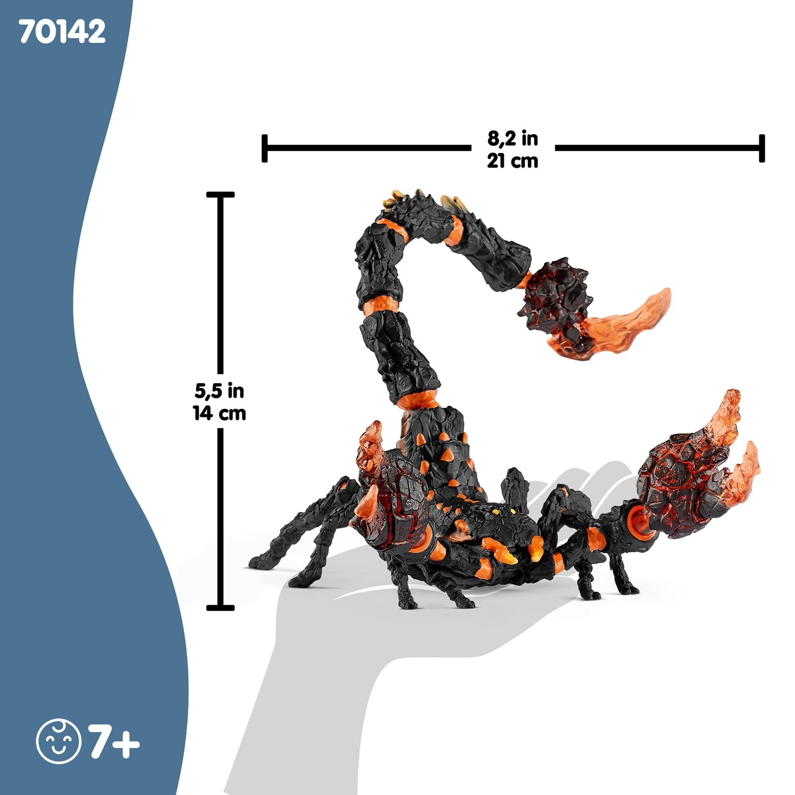 Schleich ELDRADOR Creatures | Escorpión de Lava 70142 | Figura Monstruo ELDRADOR Pinzas móviles y Cola venenosa | Regalo para niños y niñas | Desde 7 años | 21 x 14 x 14 cm