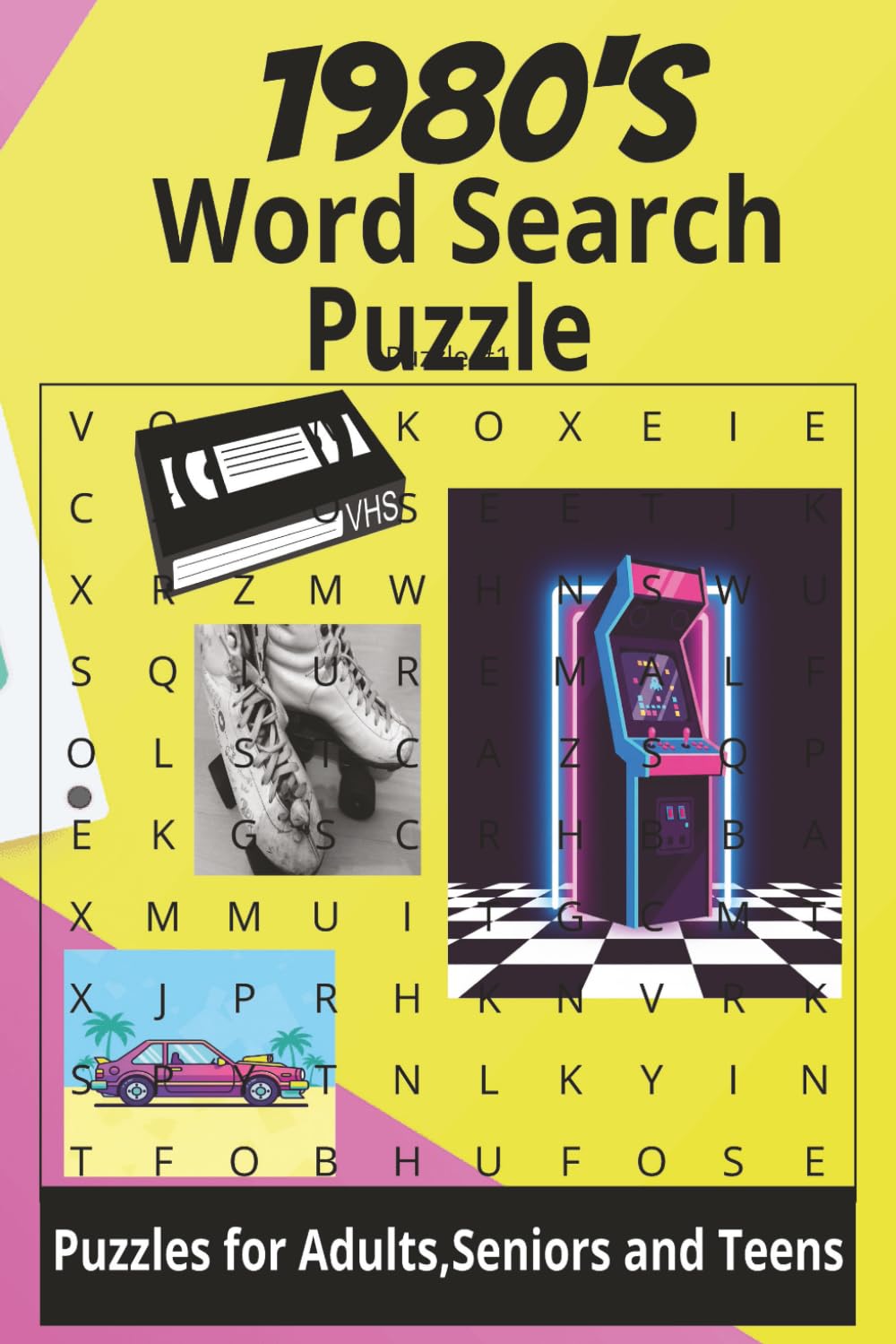 1980's Word Search Puzzle: Word Searches: About 1980's Era [ 6x9 inches Paperback book, 53 Puzzles,53 solutions, 477 Themed words,106 Pages ] Puzzles for all Ages