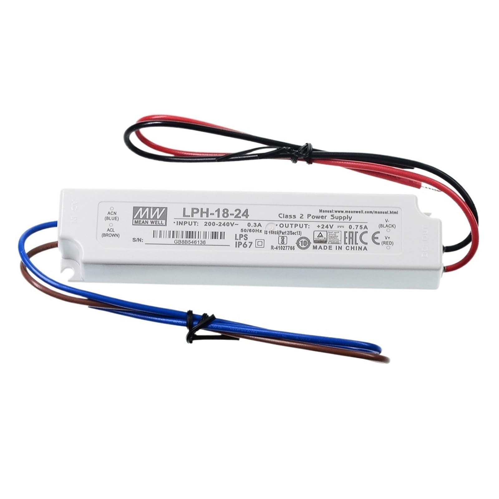 LPH-18-36 transformateur LED étanche IP67 courant continu