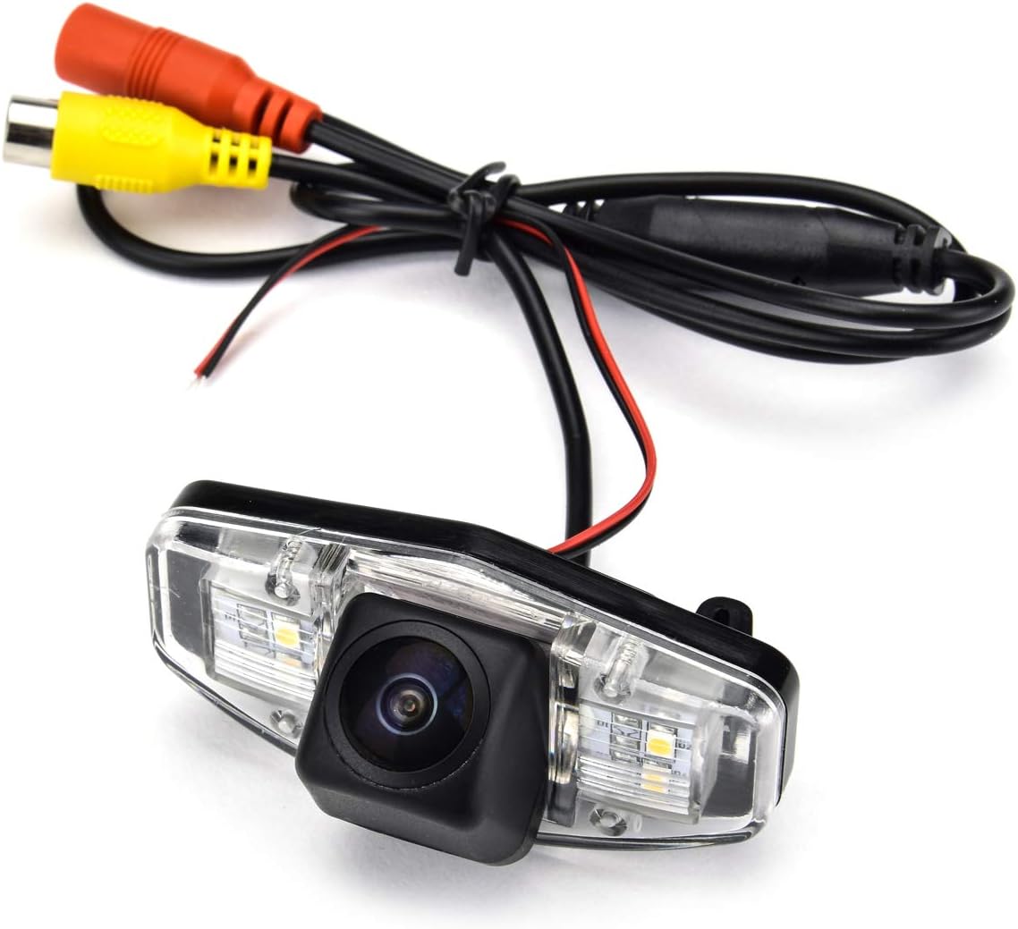 AHD/CVBS Car Rear/Front View Camera's Fisheye Lens License Plate Camera with RCA Cable & Vehicle Camera for Honda Accord/Inspire/Spirior/Civic VII VIII/City 4D &170° Wide-Angle Backup Camera