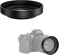 Vista 1 de JJC Parasol de metal HN-43 para lente Nikon Nikkor Z DX MC de 1.378 in f/1.7, reemplaza el parasol de lente Nikon HN-43, sin viñetas, no afecta