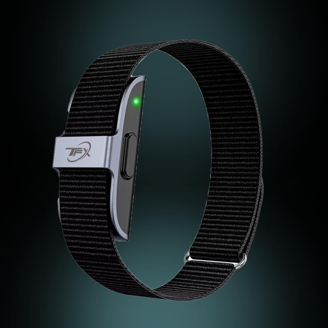 the future x smart band: heart rate, blood pressure & fitness tracker for active living (black)