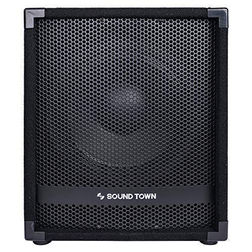 Image of Sound Town 2-Pack 12 inch 1400 Watts Powered PA DJ Subwoofers with Class-D Amplifiers, 3 inch Voice Coil (METIS-12SPW-PAIR)