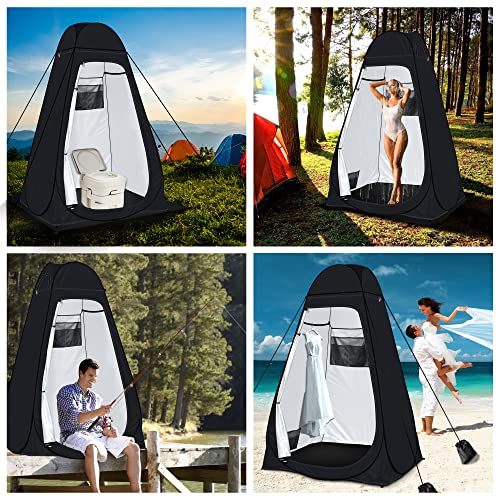 anngrowy-Shower-Tent-Pop-Up-Privacy-Tent-Camping-Portable-Toilet-Tent-Outdoor-Camp-Bathroom-Changing-Dressing-Room-Instant-Privacy-Shelters-for-Hiking-Beach-Picnic-Fishing-Potty-Extra-Tall-UPF-50