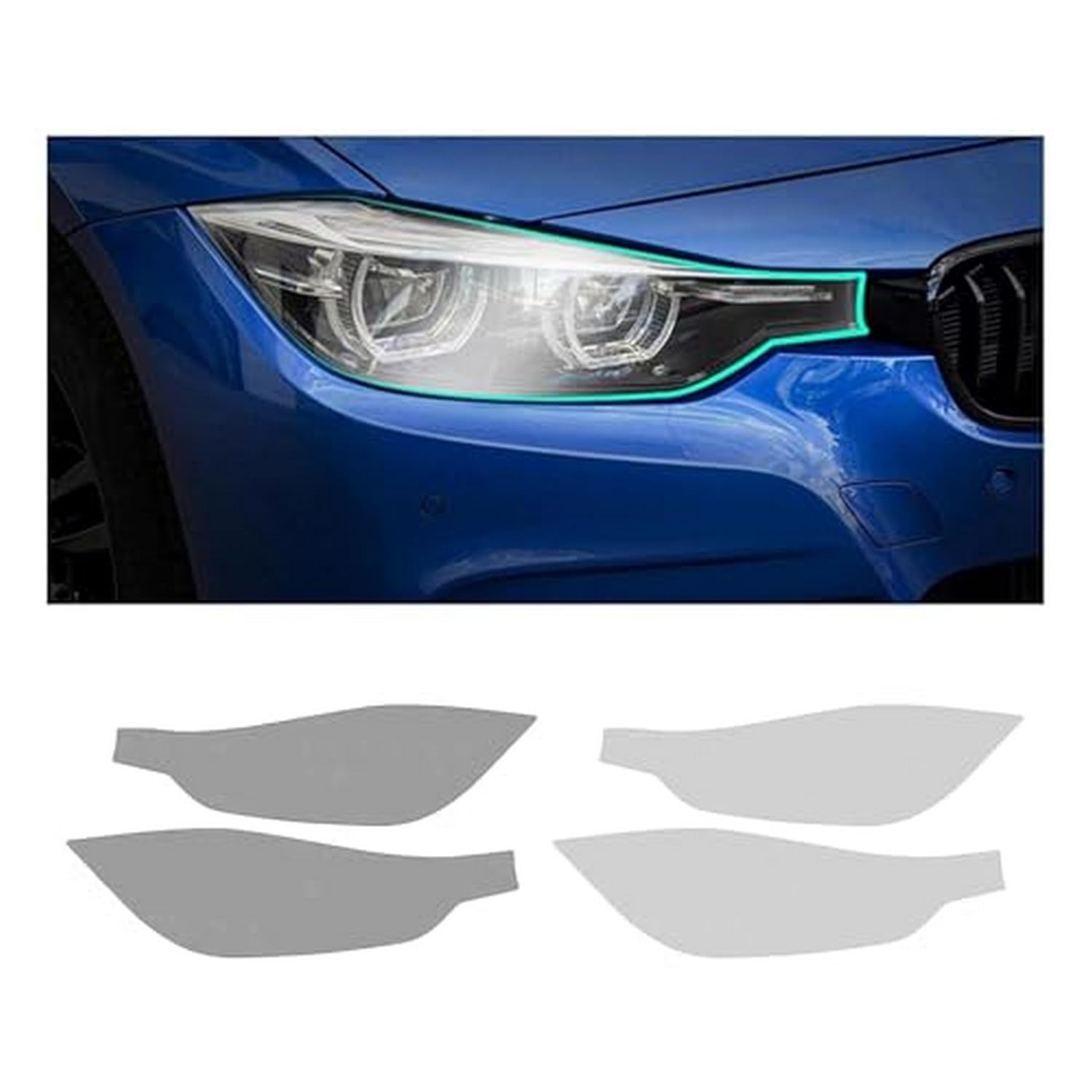 Film protection phare BMW F90 M5 en TPU noir transparent haute qualité