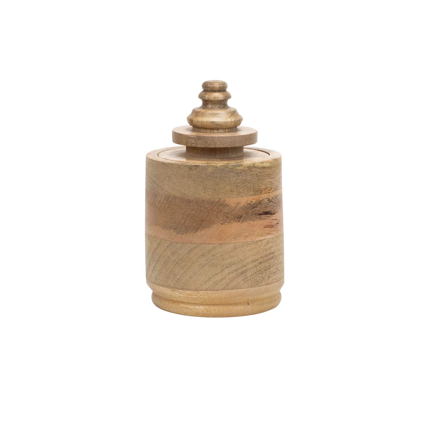 Foreside Home & Garden Natural Mango Wood Canister with Lid