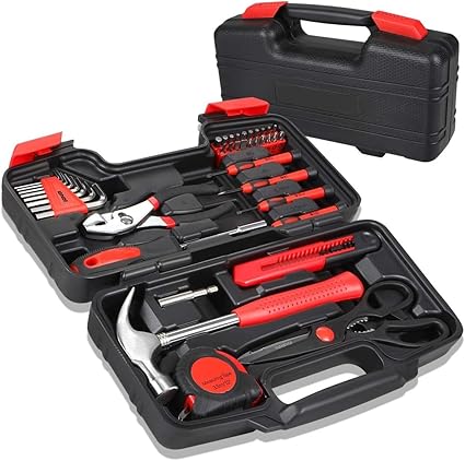 SKADIOO 39 pieces tools set for home use, Home essentials Tools kit with all daily required Tools | hardware tools for home use | DIY, 39 pieces, Multicolor