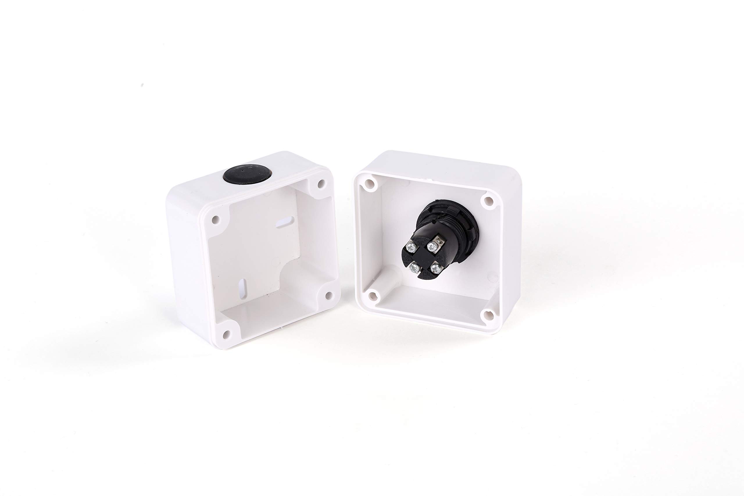 SRP Plastic Unbreakable 1 Way Emergency Push Button Switch Unit, Silver 2