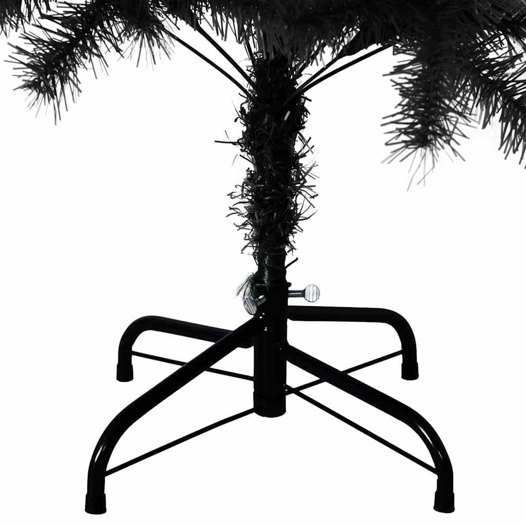 Albero di Natale artificiale nero, 120 cm, in PVC